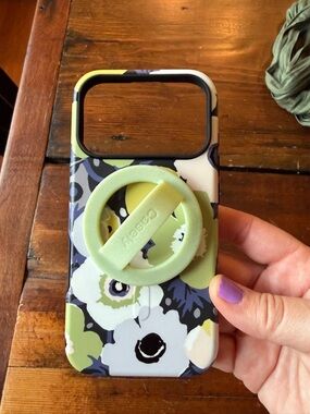 iPhone MagSafe Tough Case - Windflowers Urban with Casely Mag Loop